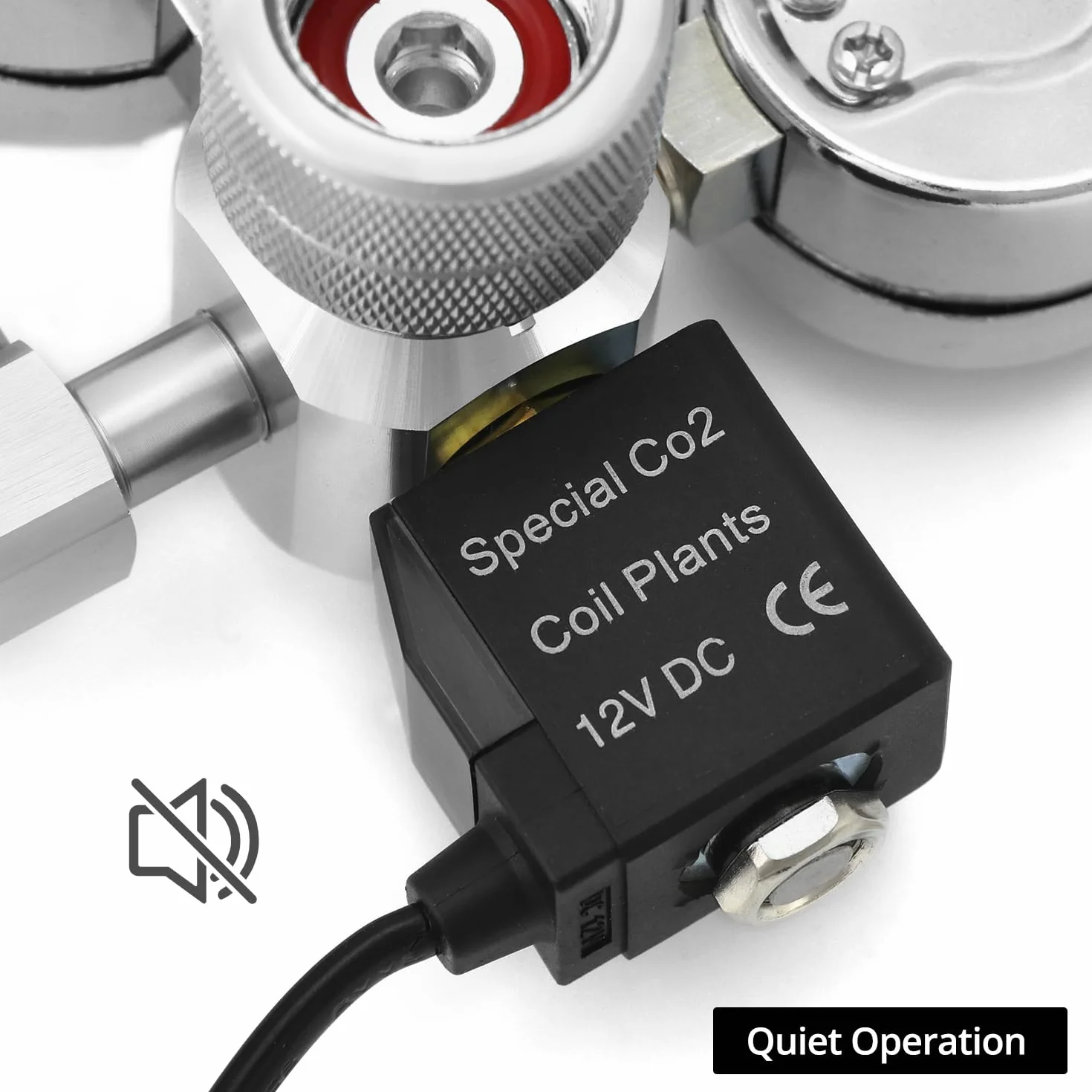 QWORK Regulator ciśnienia CO2 do akwarium, podwójny wyświetlacz, interfejs W21.8