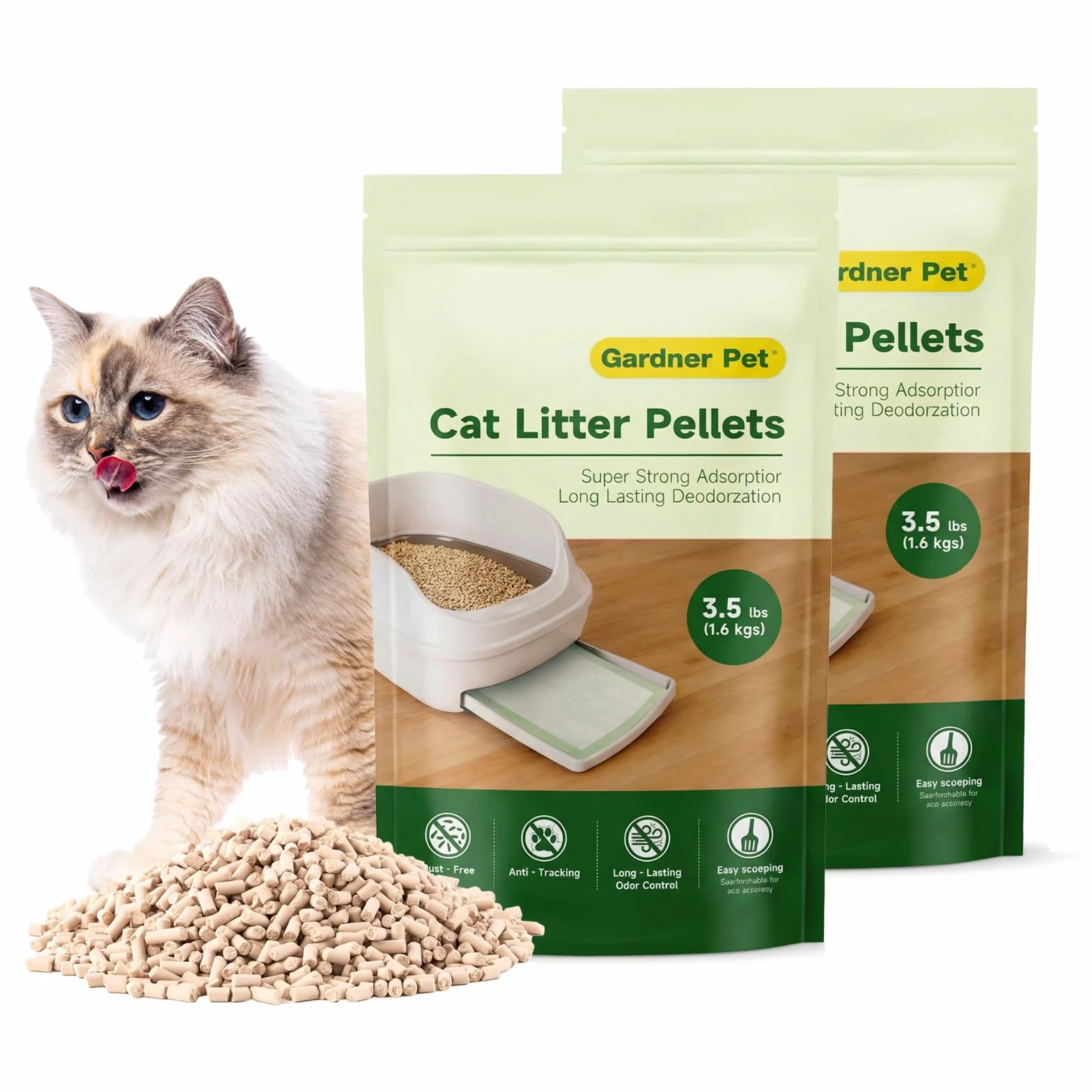 Gardner Pet Żwirek dla kotów Zeolite bez zgrubienia, 1 opakowanie na 1 miesiąc z ultra kontrolą zapachu dzięki naturalnej formule mineralnej, niski zapylenie i niski poziom śledzenia, nadaje się tylko
