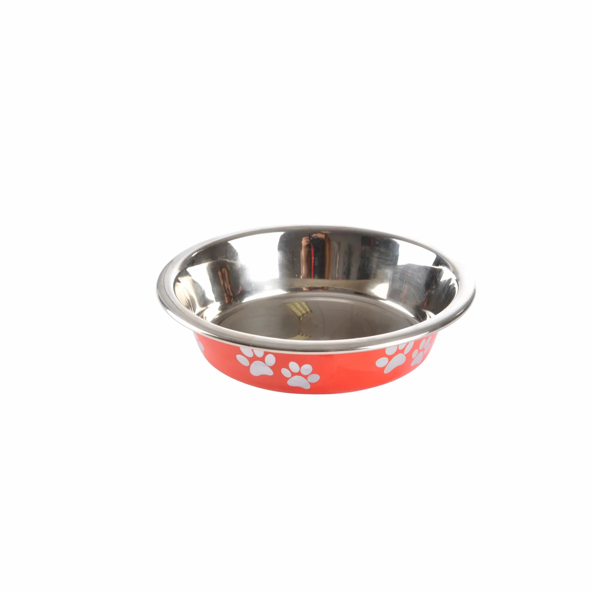 Miska z antypoślizgowym dnem ze stali nierdzewnej 200ml D12/9,5 cm Błyszcząca czerwień