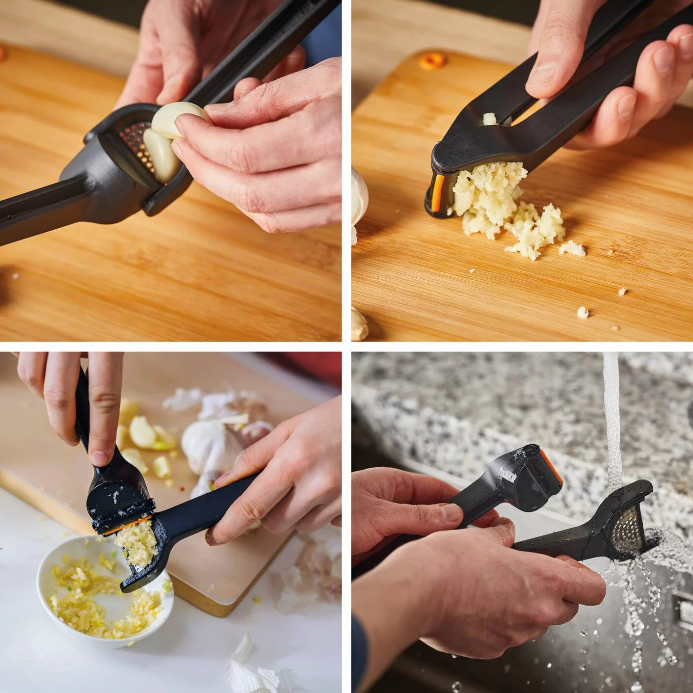 Fiskars Wyciskarka do Czosnku, Czarny, 16 cm