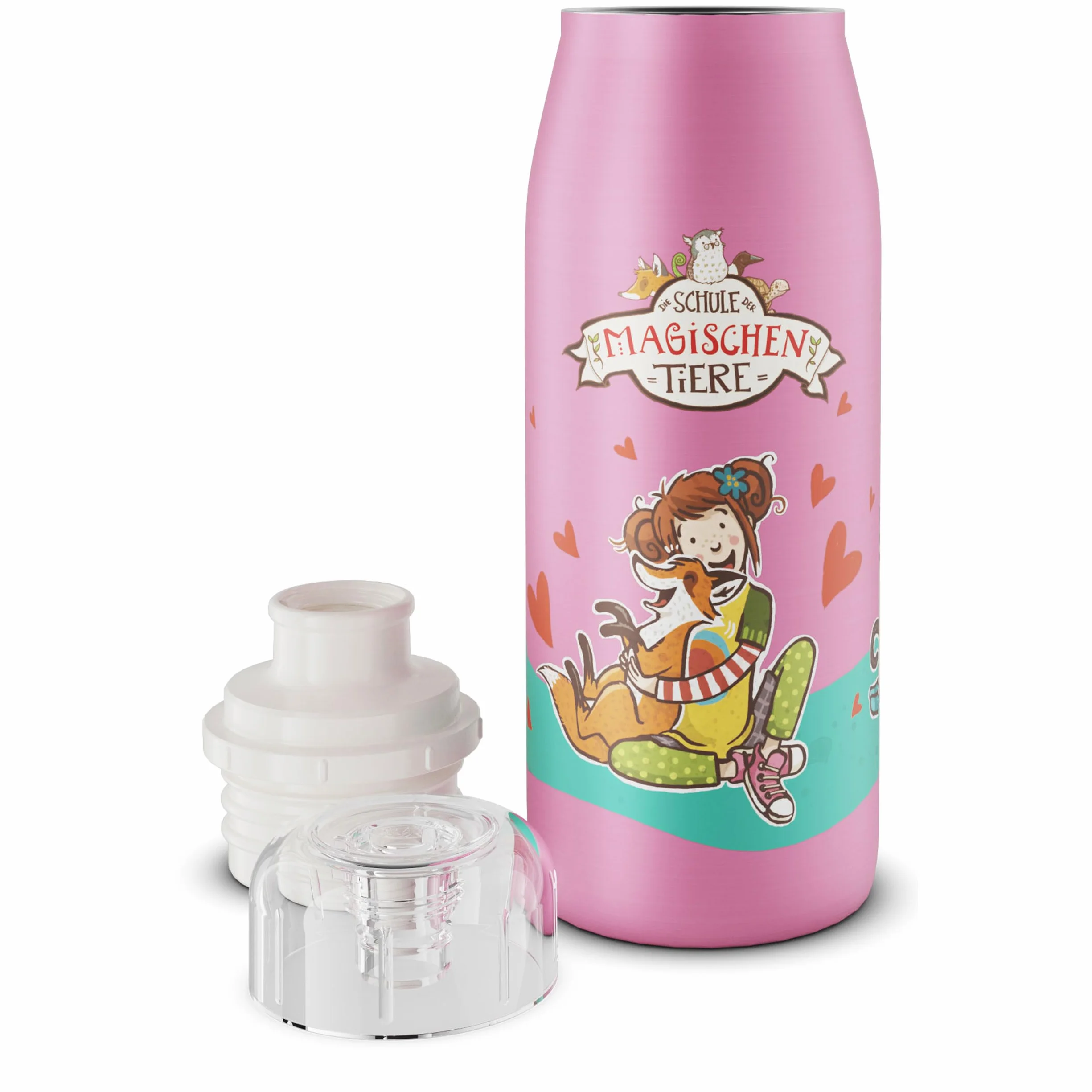 alfi Kids ISO Bottle 350 ml, Ida School of Magic Anime, izolowana butelka dla dzieci, stal nierdzewna, szczelna, z zakrętką, utrzymuje ciepło przez 12 godzin, zimno przez 24 godziny, butelka na napoje