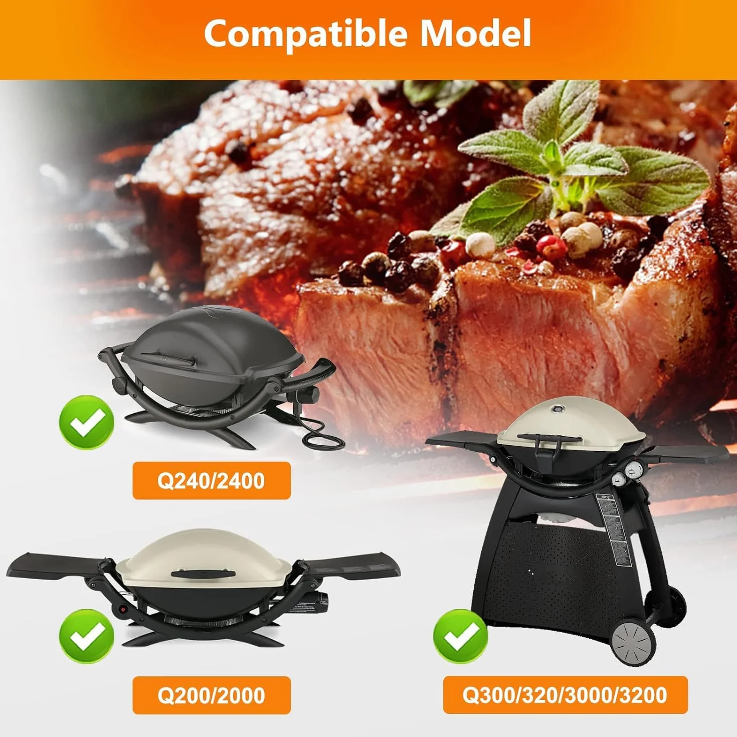 GFTIME 80580 tacki ociekowe do grilla Weber Q200, seria Q300, tacka ociekowa do Weber Q200, Q300, Q220, Q240, Q2000, Q2200, Q320, tacka ociekowa z 15 wkładkami z folii aluminiowej, zamiennik do 41877