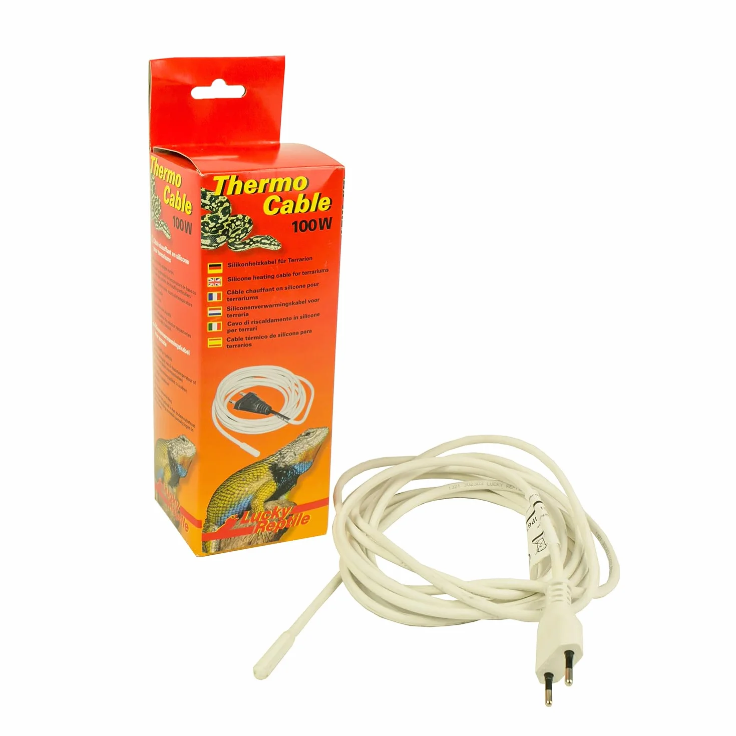 Lucky Reptile Thermo Cable Kabel grzewczy do terrariów 100 W 10 m Wodoszczelny silikonowy