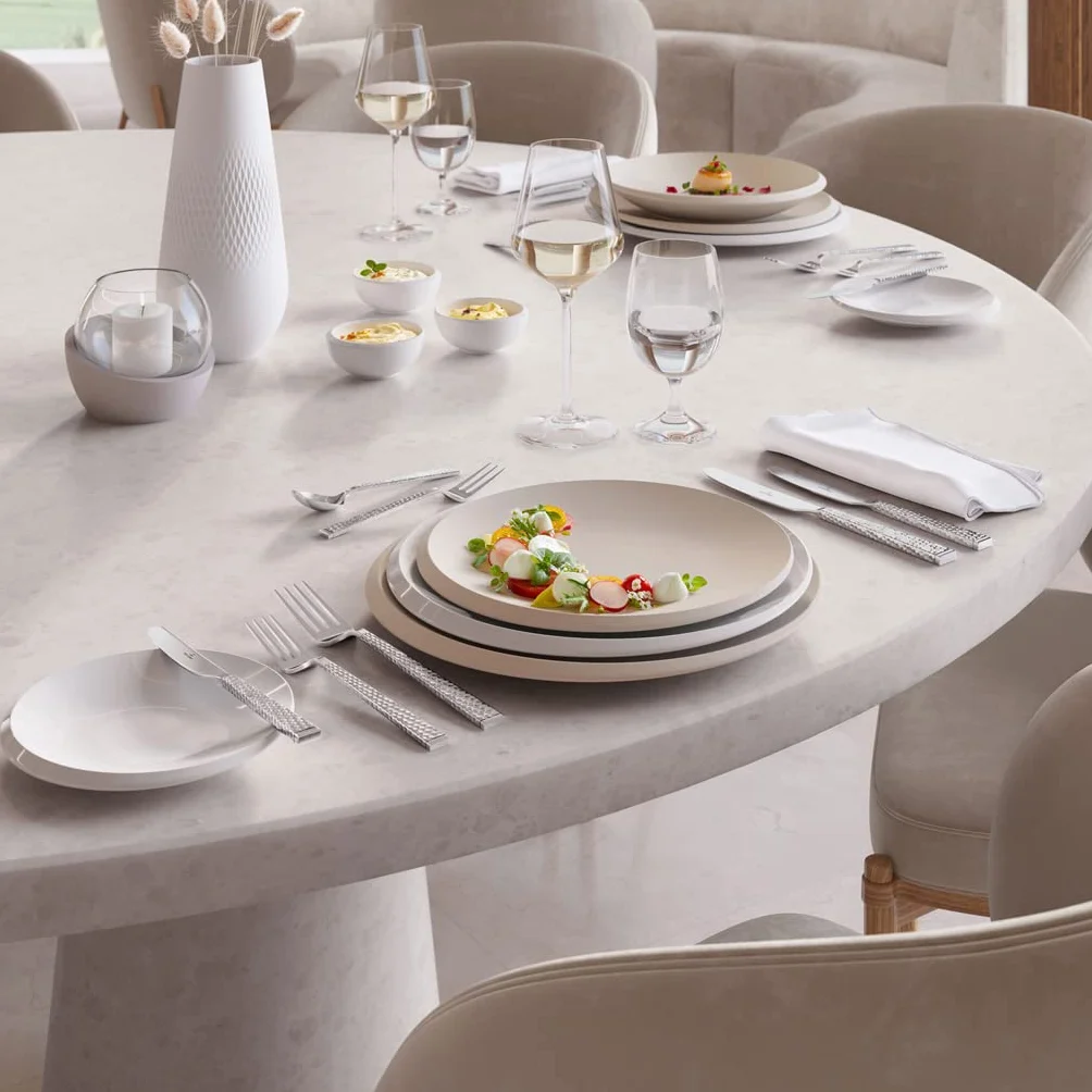Villeroy & Boch NewMoon talerz obiadowy 27 cm, porcelana premium, biały