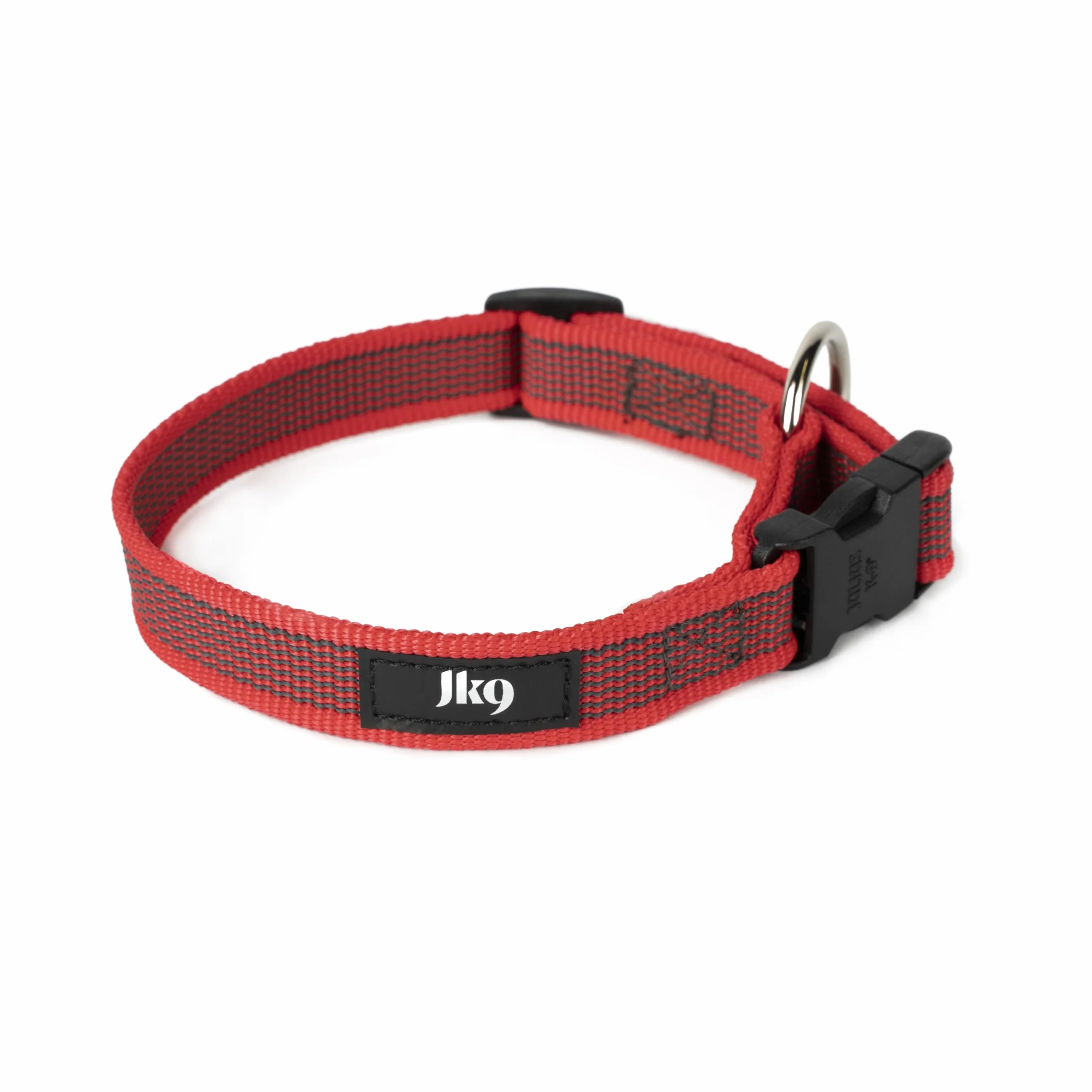 Julius-K9 obroża Color & Gray, 20 mm (27–42 cm), czerwono-szara
