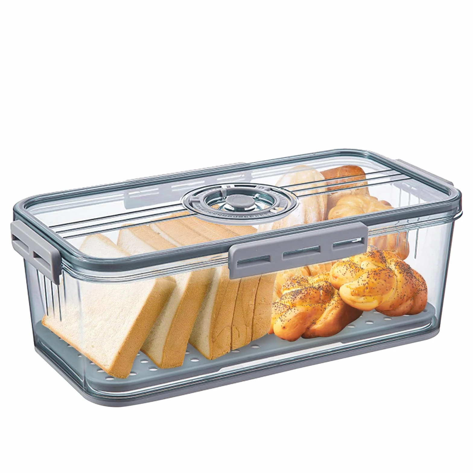 Chlebak, pudełko na pieczywo chrupkie, pudełko na chleb, plastikowe pojemniki do przechowywania chleba, z pokrywkami, do przechowywania chleba, możliwość ustawiania w stos, organizer do