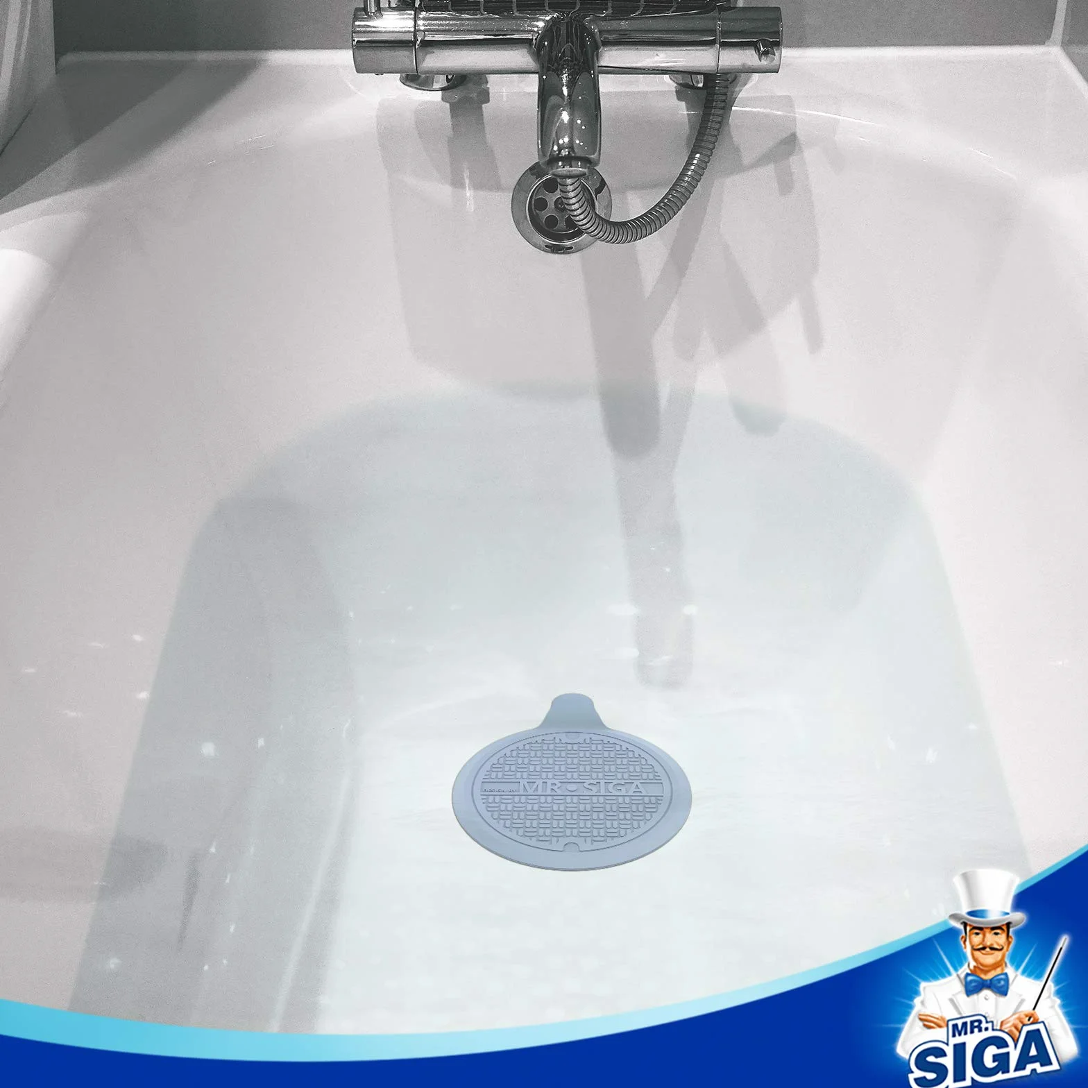 MR.SIGA Silikonowy korek do wanny, prysznica, zlewu, średnica 13 cm, 3 szt.