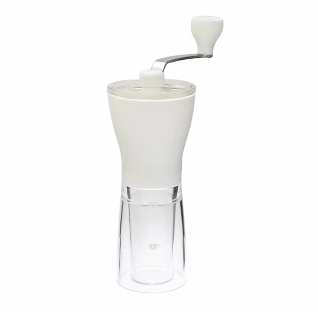 French Press Regulowany Młynek Do Kawy Ręczny Ziaren Przenośny Użytku Domowego Dzbanek Kawy(White)