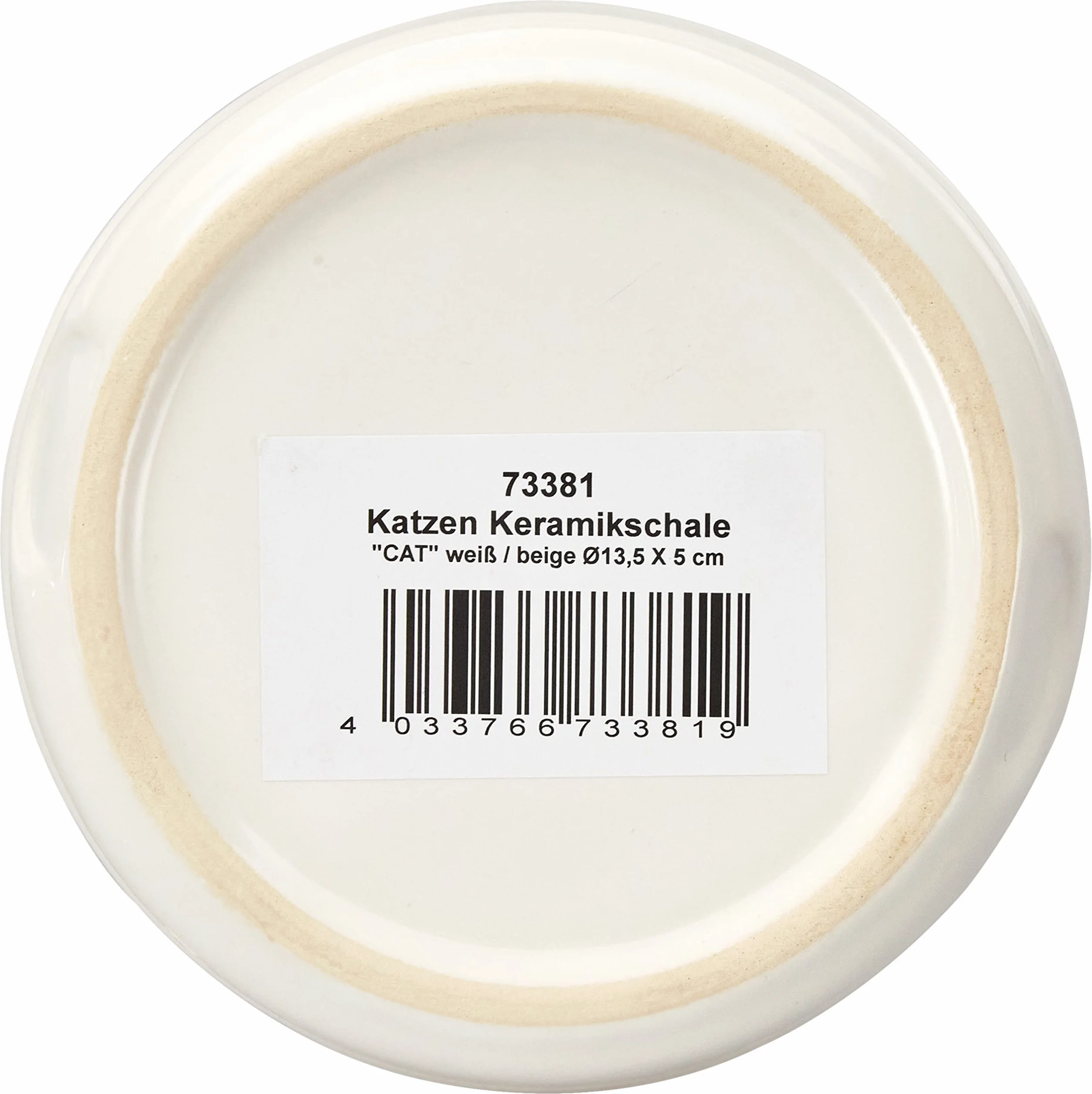 Nobby Ceramiczna Miska dla Kota 13,5 cm Biały Beżowy