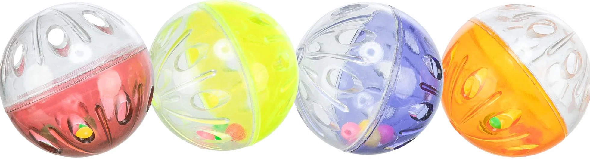 Trixie Cztery kulki z grzechotką dla kota, 4,5 cm, 4 sztuki