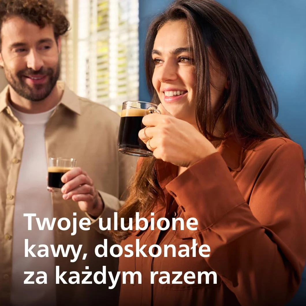 Philips 2200 Series Automatyczny ekspres do kawy - 2 rodzaje kawy, wyświetlacz dotykowy, klasyczny spieniacz do mleka, ceramiczny młynek, matowa czerń (EP2220/10)