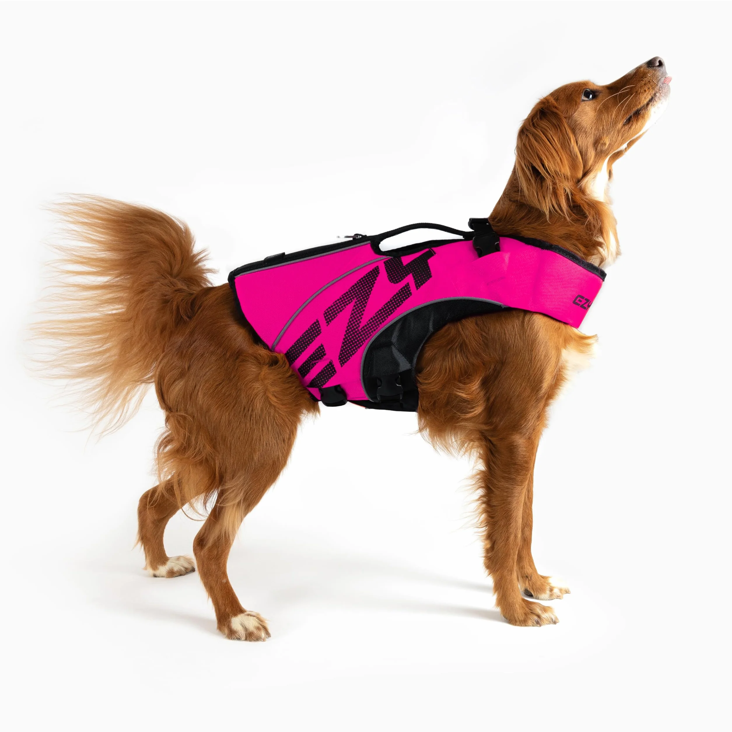 EZYDOG X2 Boost Kamizelka ratunkowa, do pływania łodzią, przyjazna dla psów, deska do wiosłowania, doskonała wyporność, uchwyt ratunkowy, kamizelka ratunkowa (rozmiar XS, różowa)