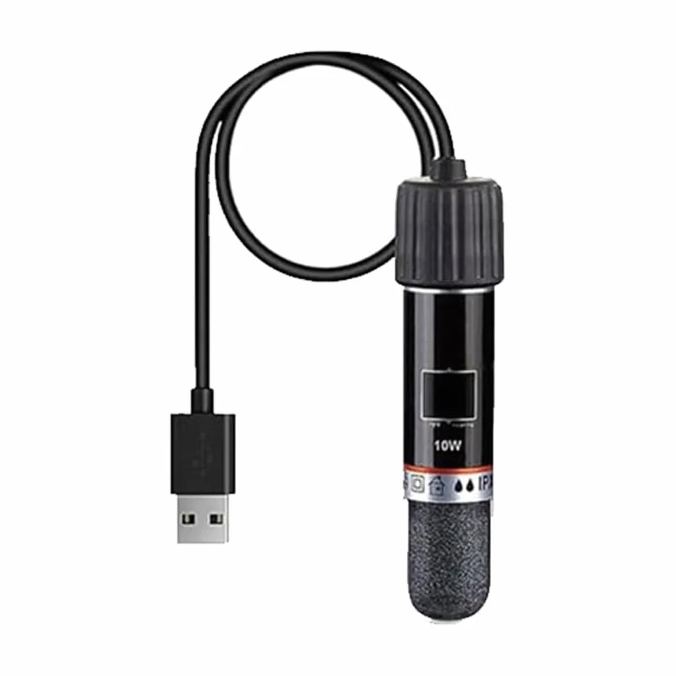 GERUI 2SZT. USB Grzejnik do Akwarium 10 W Mini Grzejka do Akwarium z Termostatem, Termostat Grzejnik do Akwarium dla Żółwi dla Małych Akwariów na Słodką i Słoną Wodę
