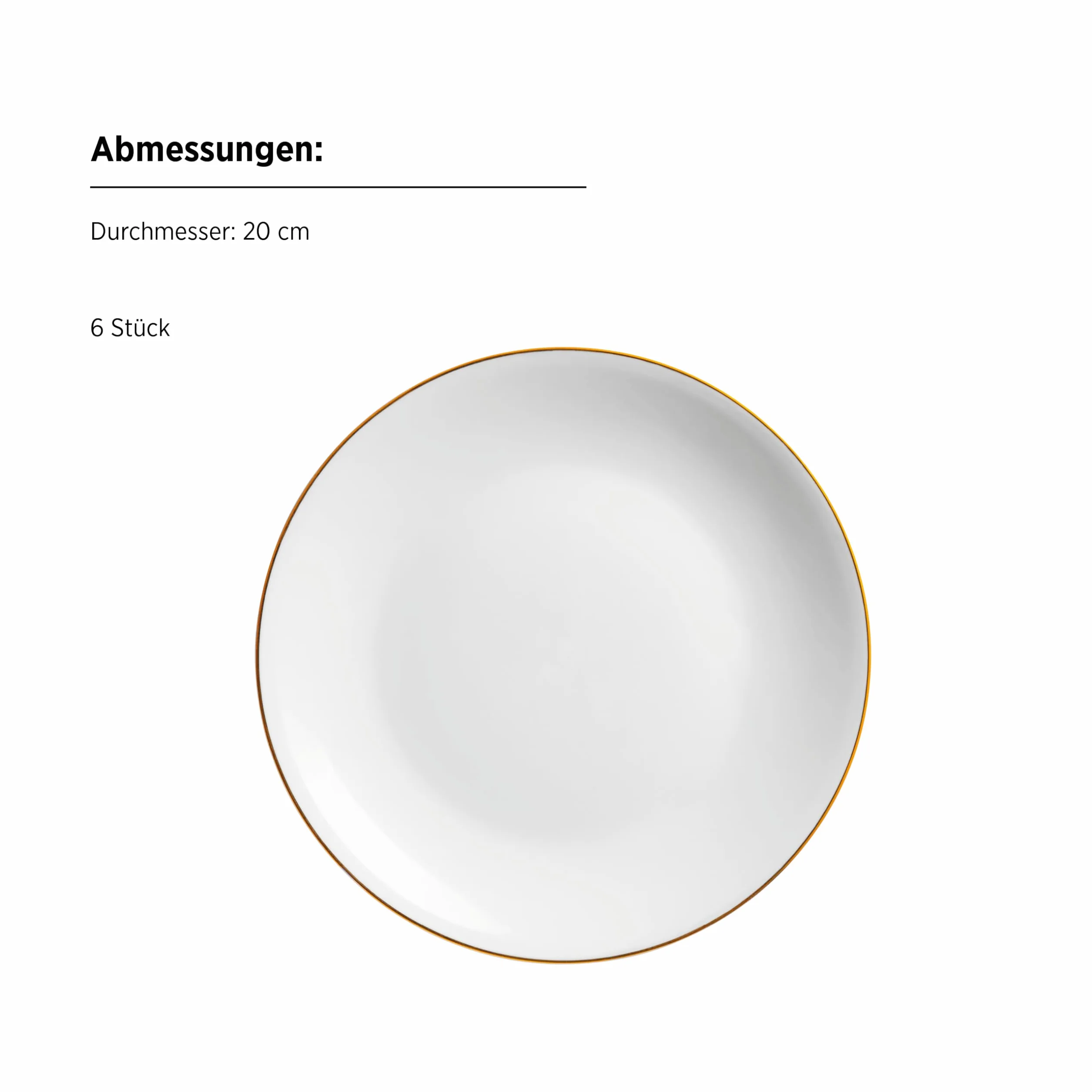 MÄSER Seria Felise, eleganckie naczynia do kawy dla 6 osób, ponadczasowe, ze złotą krawędzią, porcelana, biały