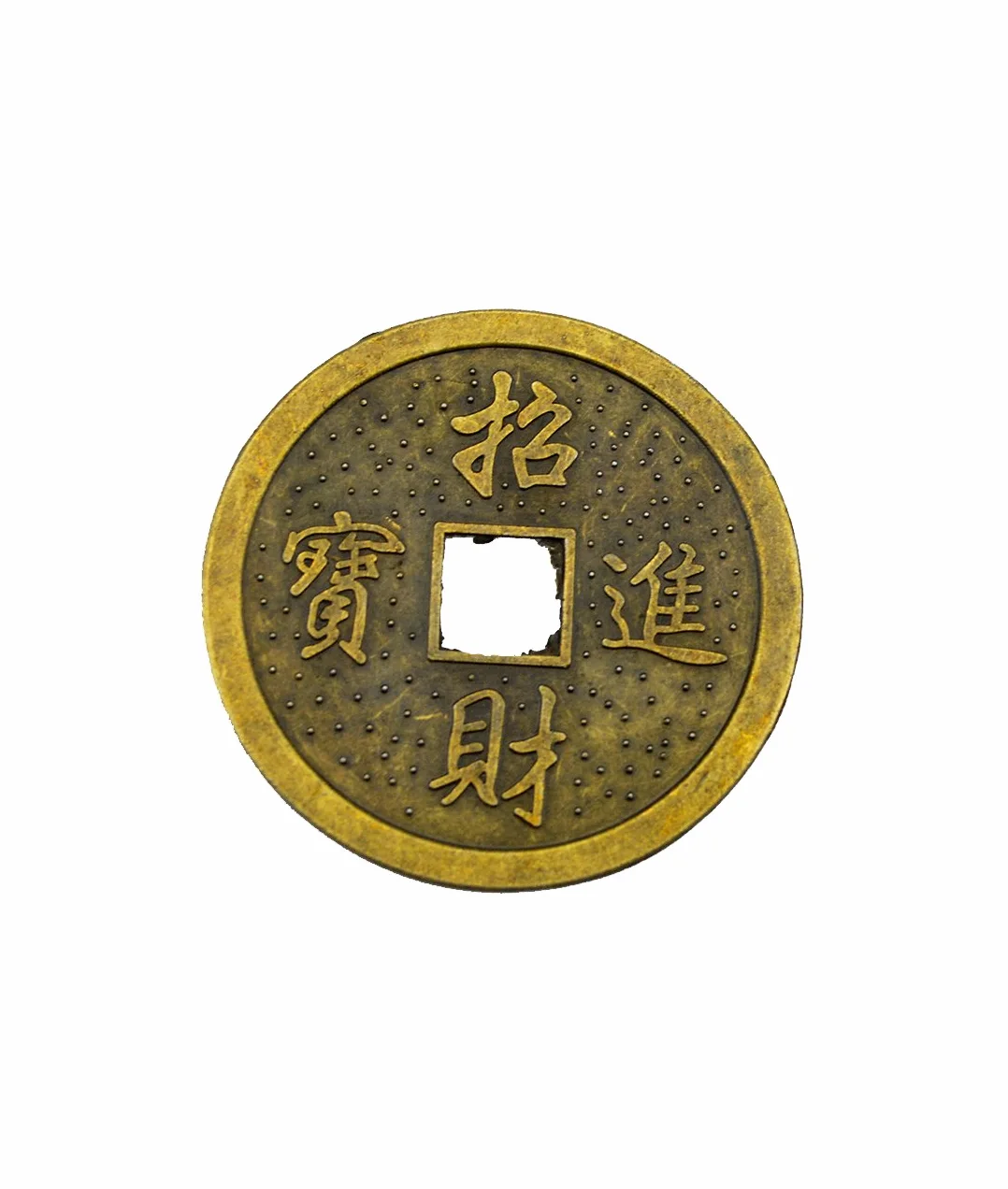 Y1057, chińskie monety szczęścia, Feng Shui, smok i Phoenix I Ching moneta, złota, 4,3 cm, 9 sztuk