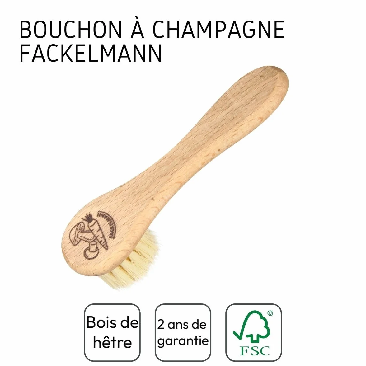 Fackelmann 31048 szczotka do warzyw, buk