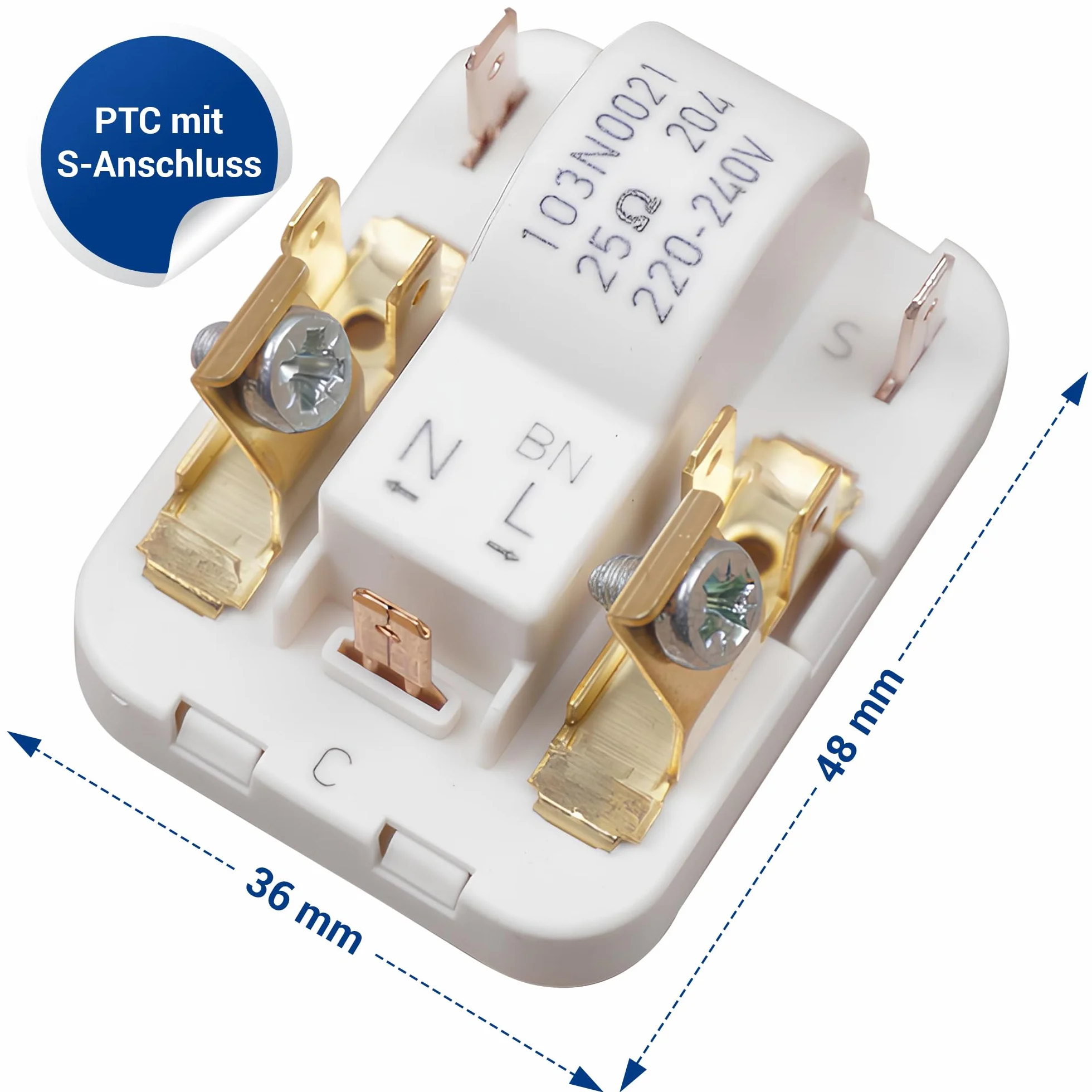 VIOKS Przekaźnik rozrusznika zamiennik do Danfoss 103N0021 Bosch 00151055 przekaźnik rozruchowy 4,8 mm AMP do kompresora lodówki – przekaźnik do kompresora, lodówki chłodziarki, lodówki, zamrażarki