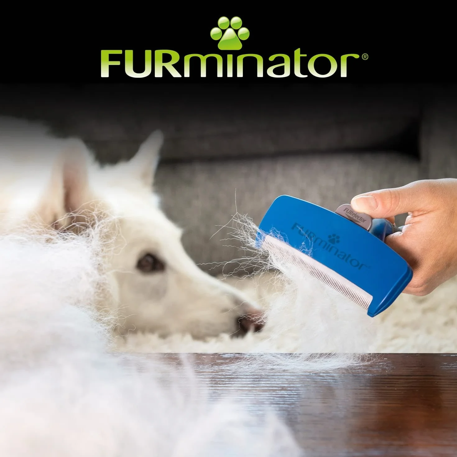 Furminator T691657 Szczotka dla Psa, L, Szary/Granatowy