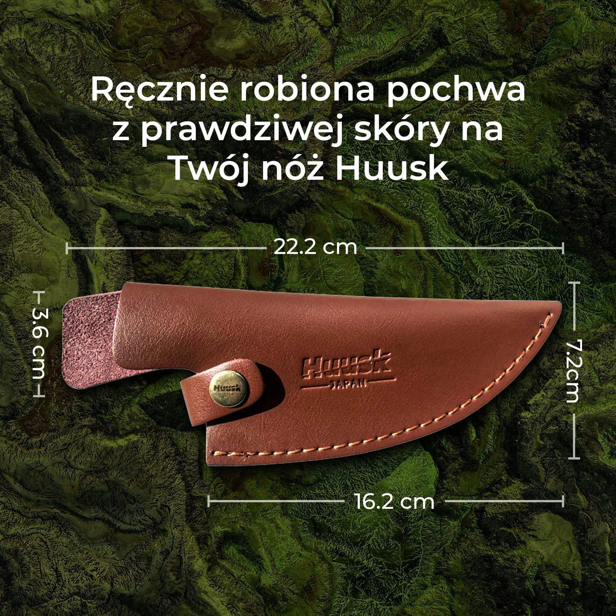 Skórzana Pochewka Premium na Oryginalny Japoński Nóż Szefa Kuchni Huusk, Uchwyt na Nóż Kuchenny