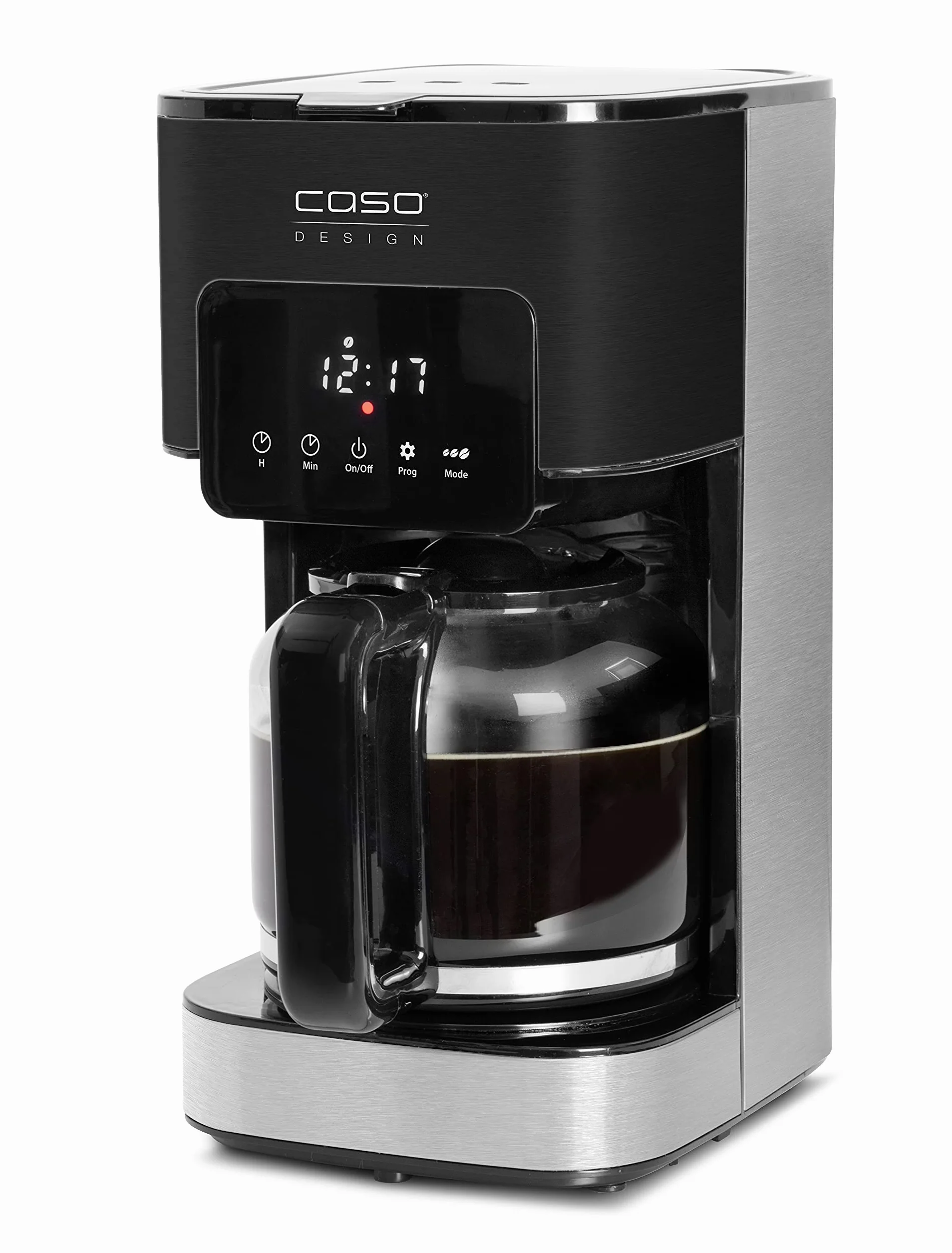 CASO Coffee Taste and Style ekspres do kawy z filtrem stałym, 1,5 l, optymalna temperatura zaparzania 92-96 °C, blokada kapania, zoptymalizowana głowica parzenia, stal nierdzewna, 12 filiżanek