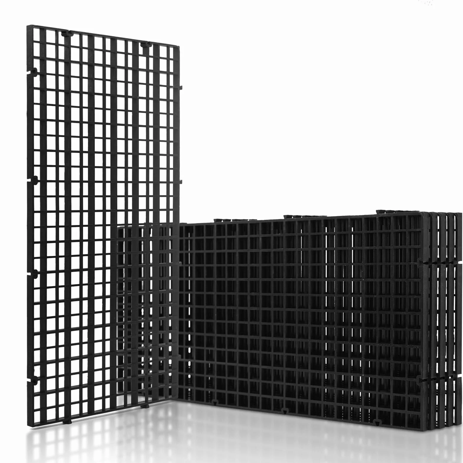 LINLAN Kratka do akwarium 15 x 30 cm Plastikowa Przegroda Filtracji Ochrony Dna Aquascaping Czarna