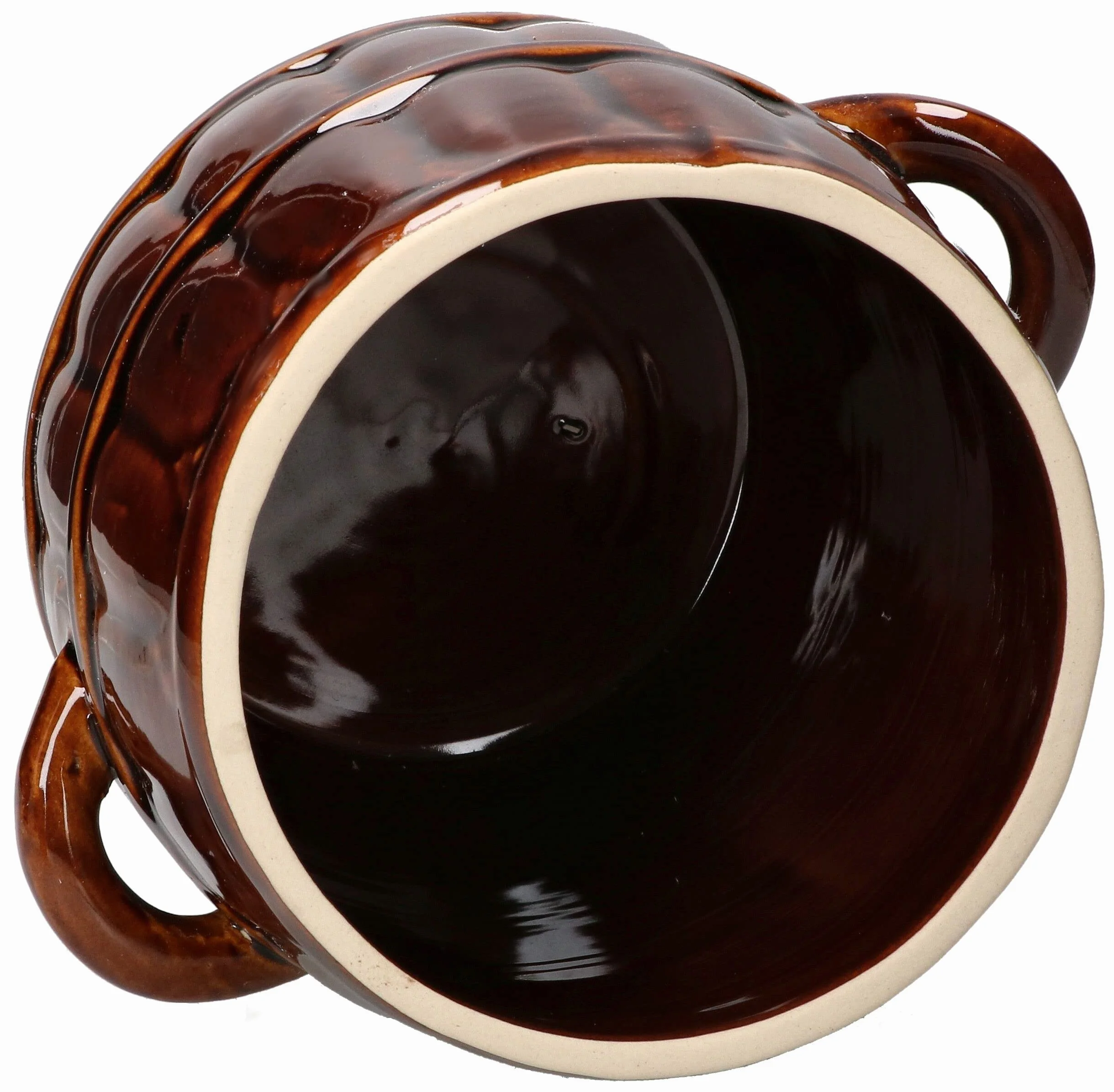 KOTARBAU Ceramiczny garnek beczkowy z kamionki, 3,2 l, brązowy - Garnek do kiszenia, Garnek do kiszonej kapusty, Marynator do grzybów - Odporny na kwasy, Nadaje się do mycia w zmywarce, Nadaje się do