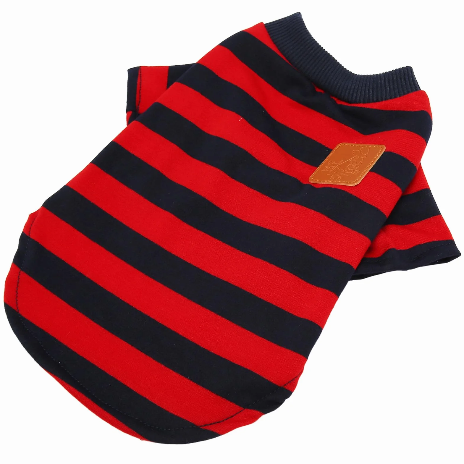Sweter dla Psa w Paski, Elastyczne Nogawki Miękki T-shirt dla Psa Łatwe Zakładanie i Zdejmowanie Klasyczny Oddychający 2 Nogawki Na Co dzień Na Lato (L)