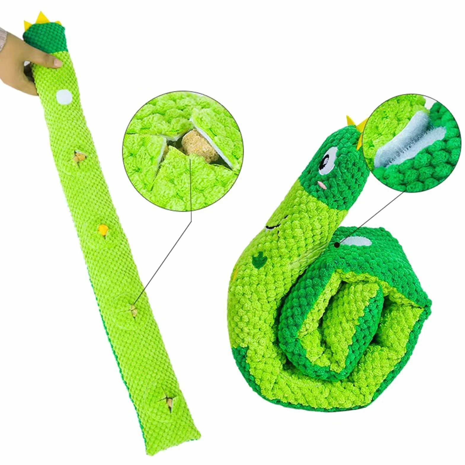 Dog Toys for Aggressive Chewers, Stuffed Plush Squeaky Toy, 72x9cm, Food-Shaped Puppy Entertainment for Small Medium Large Breed Dogs