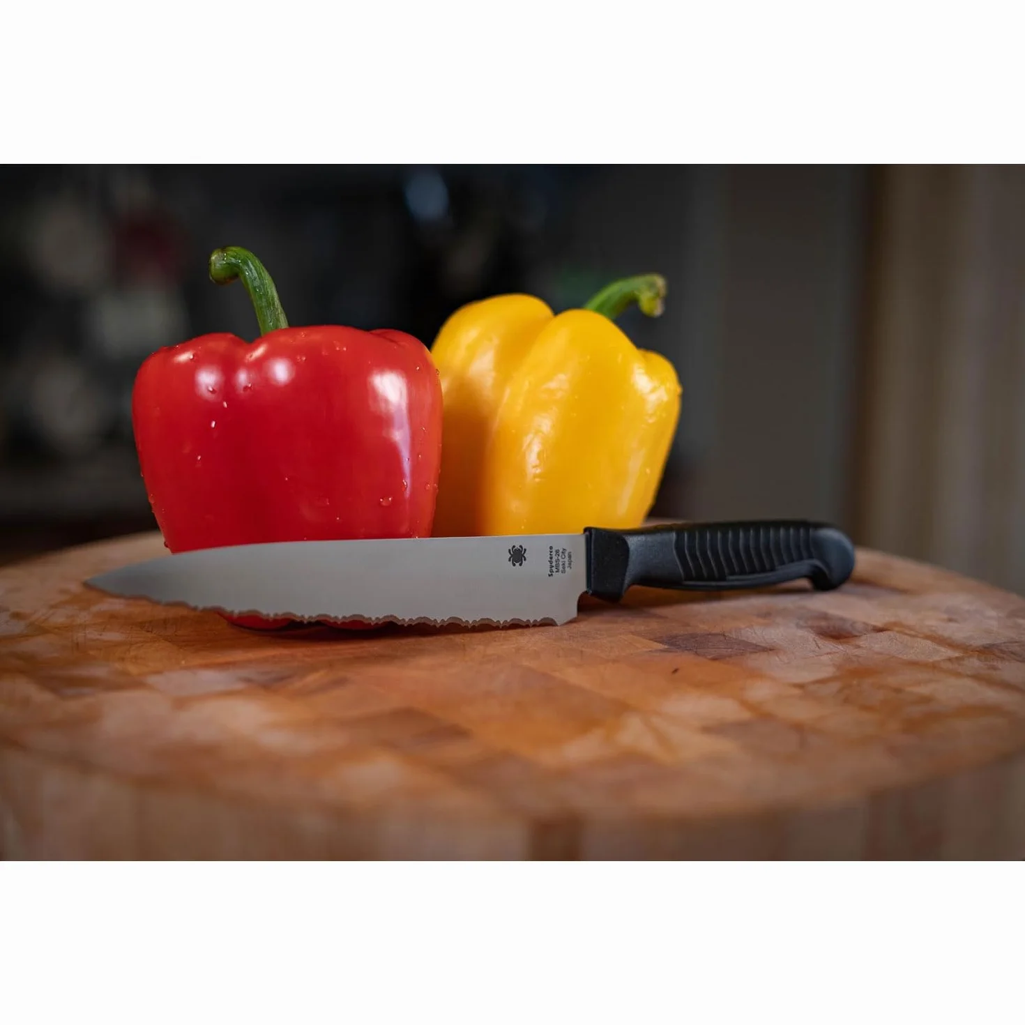 Spyderco K04SBL nóż kuchenny ze stałą rączką, niebieski, rozmiar 152 mm