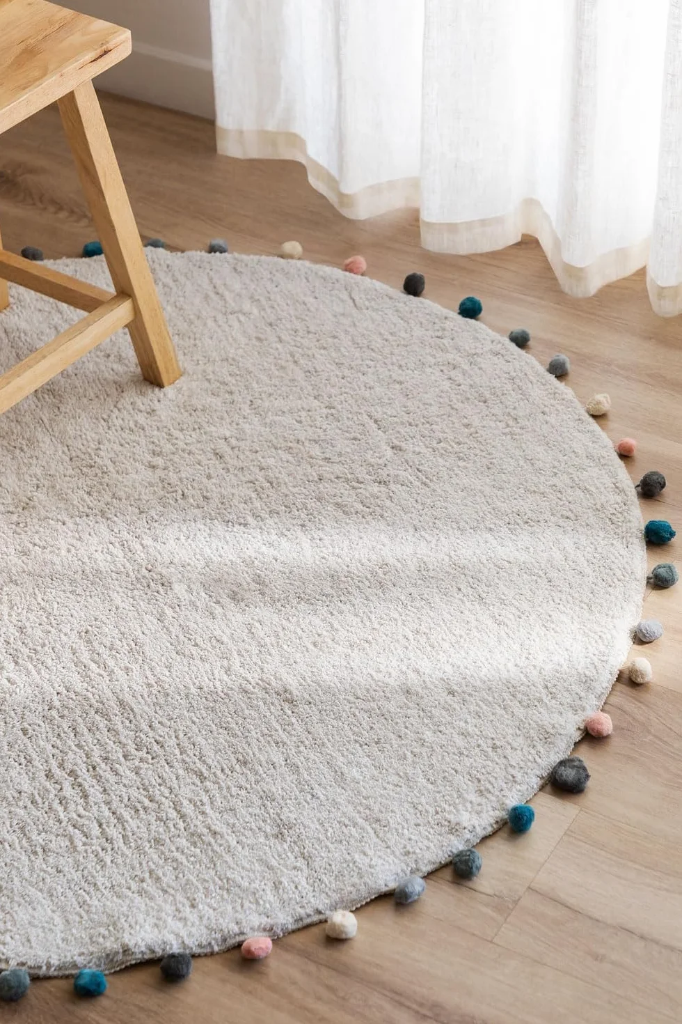 SKLUM Okrągły bawełniany dywan (Ø126 cm) Cinder Kids