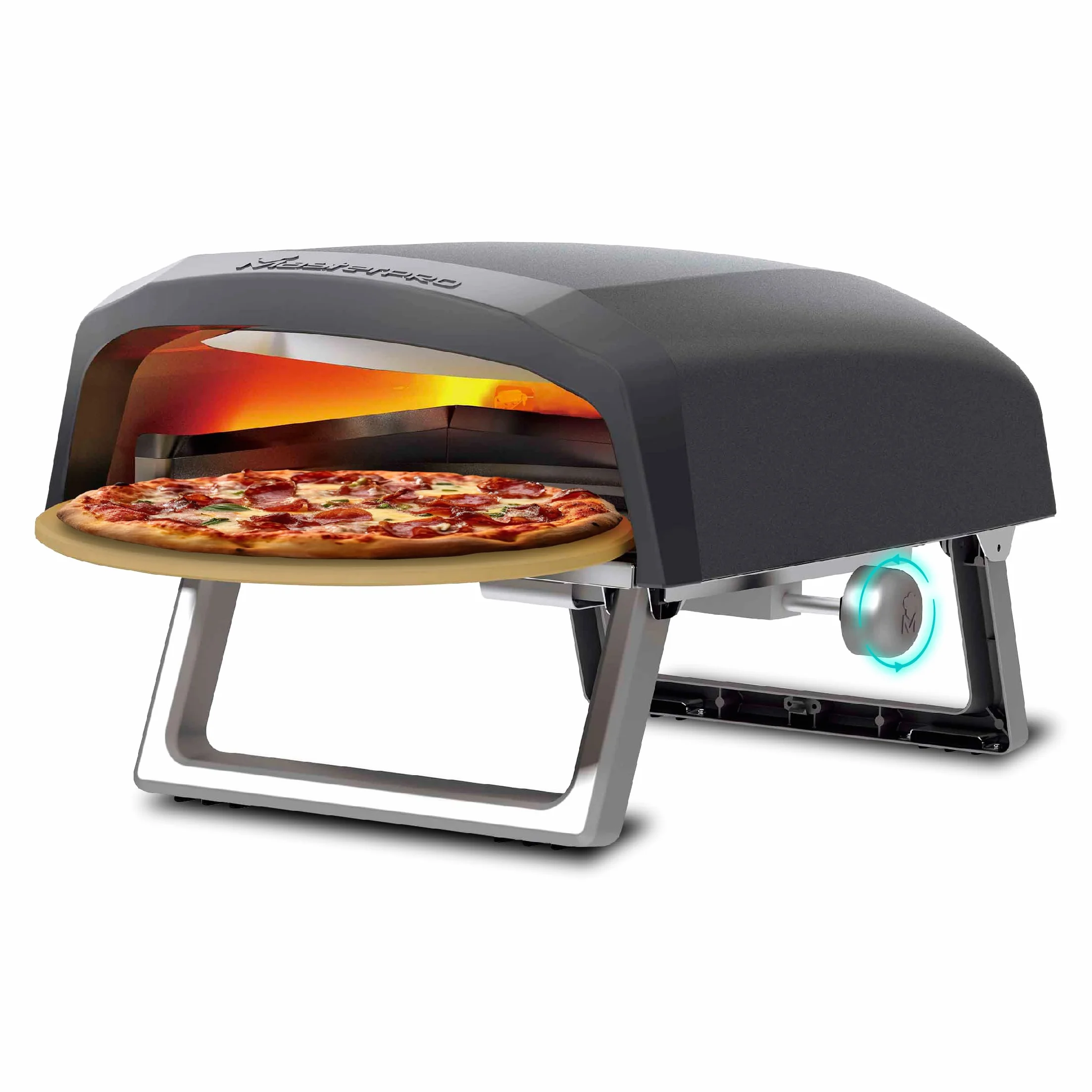 MasterPRO Napoli – przenośny gazowy piec do pizzy – szybkie, równomierne gotowanie – moc do 500°C – pizza gotowa w 60 sekund – torba do przenoszenia i taca kamienna w zestawie