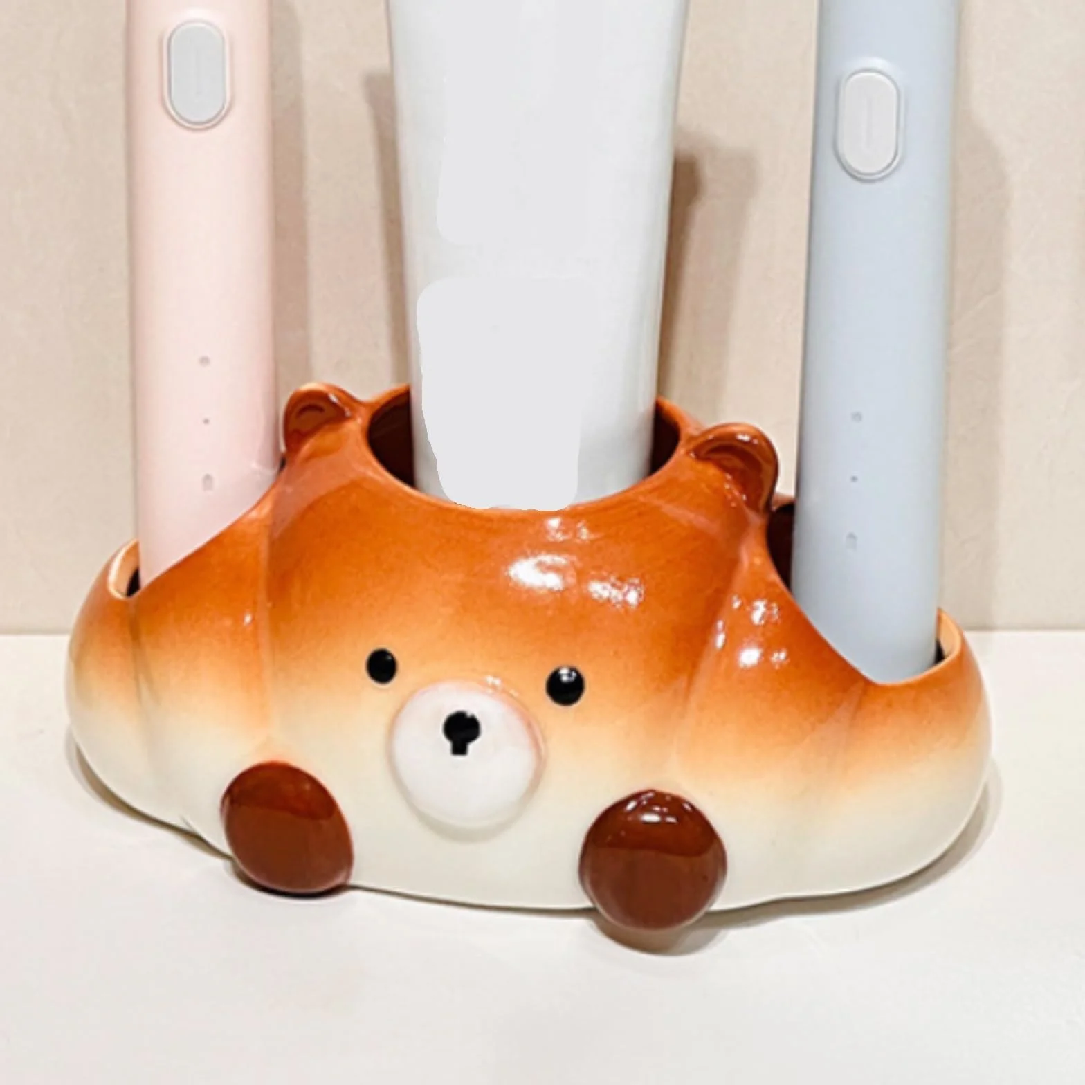 Uchwyt Na Szczoteczki Do Zębów Akcesoria Łazienka Śliczny Ceramiczny Stojak Na Szczoteczki Do Zębów W Kształcie Zwierząt Blat Łazienkowy