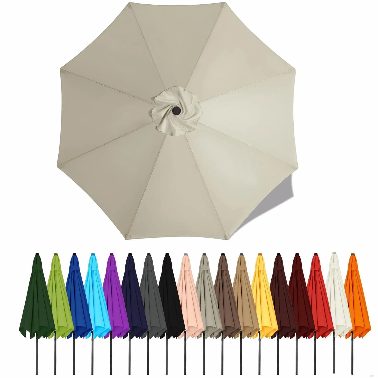 Zapasowy baldachim parasola na zewnątrz 15/20 cm 182 223 33 33 33 cm, targ na patio, pokrowiec na stół do podwórka, ogrodu, na dziedziniec, basen, trawnik, targ