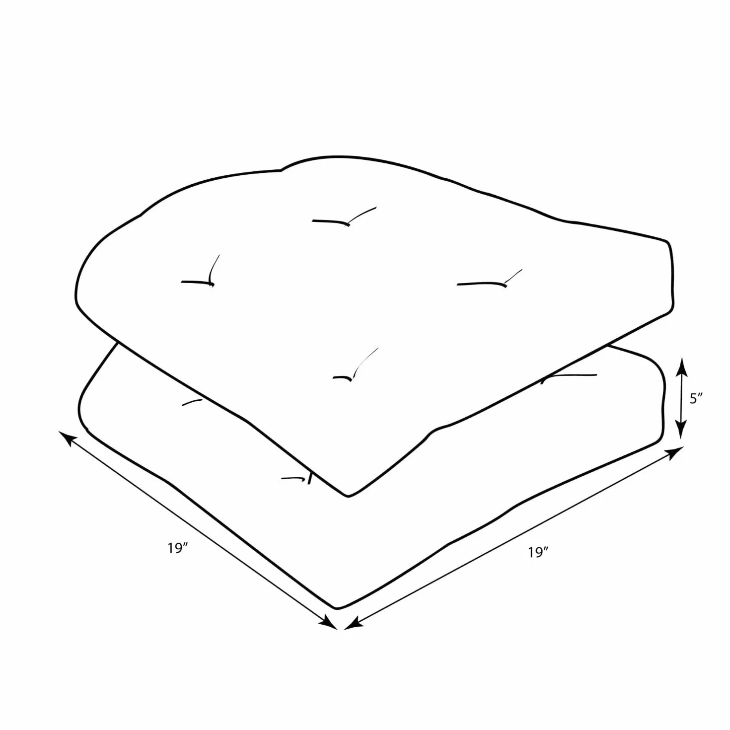 Pillow Perfect Poduszka do krzesło, w paski, pikowane na wiklinowe meble, wewnątrz/na zewnątrz, odporna na warunki atmosferyczne i blaknięcie, 48 cm x 48 cm, niebieski, jasnobrązowy, (dina), 2 szt.
