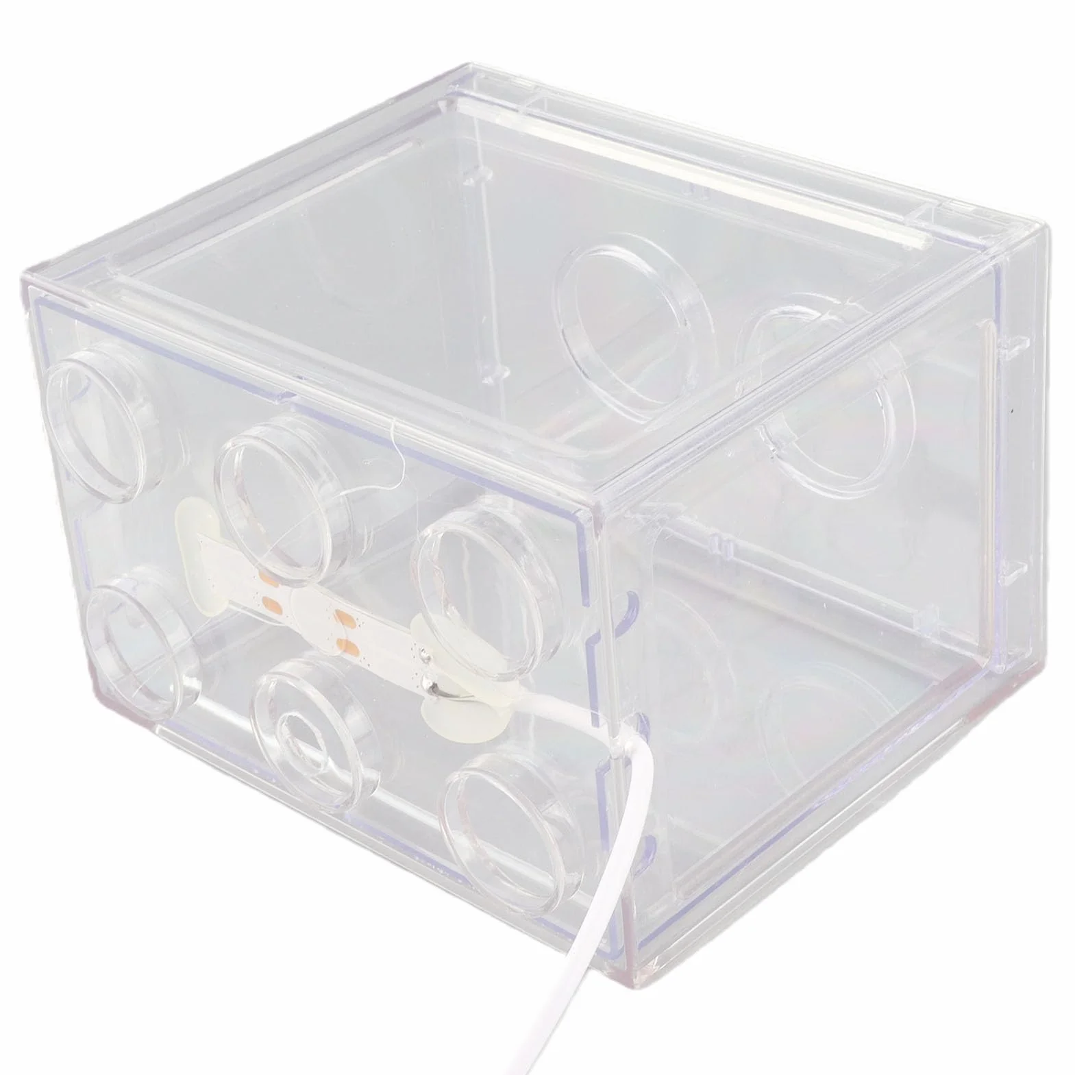 Akwarium Akwarium Akwarium Mini Akwarium Światło LED USB Akwarium Wystrój akwarium na pudełko Biurowy stolik do herbaty (przezroczysty)