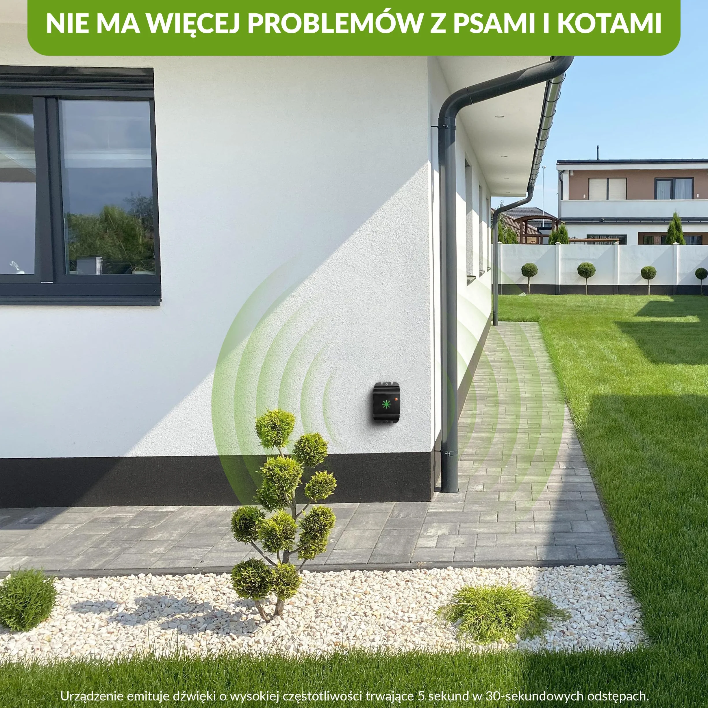 ISOTRONIC Ultradźwiękowy odstraszacz kotów i psów, 3 sztuki, wodoodporny, wysoka częstotliwość