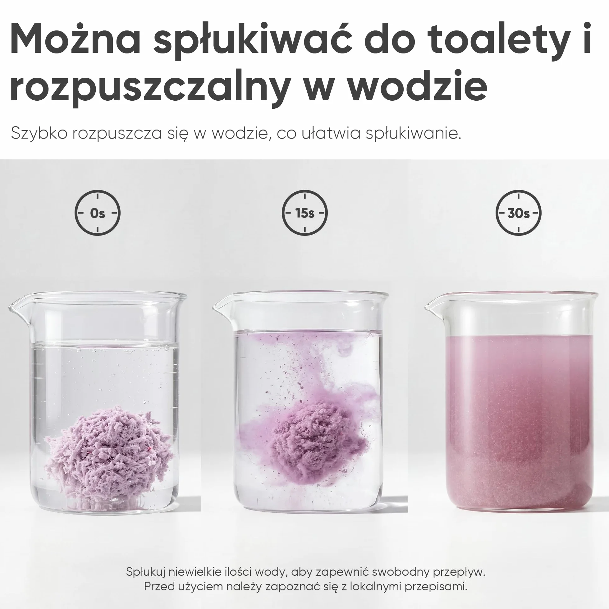 FUKUMARU Żwirek dla Kotów Tofu 5,4 kg Lawenda Mocne Zgniatanie Niski Poziom Kurzu Spłukiwane Granulki 2,7 kg x 2 Worki
