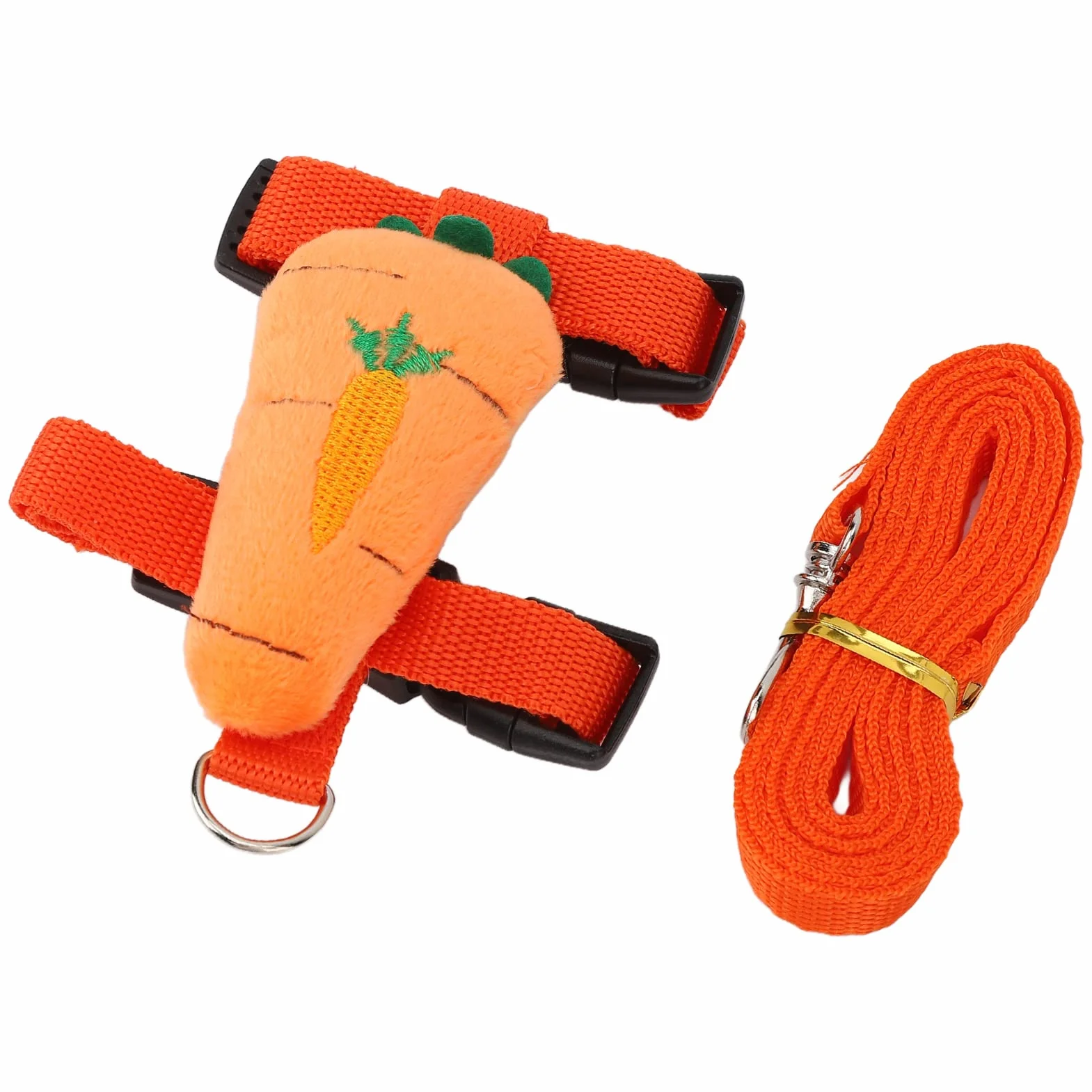 Smycz dla królików ze stali nierdzewnej Nylon FUWE Marchewka (M)