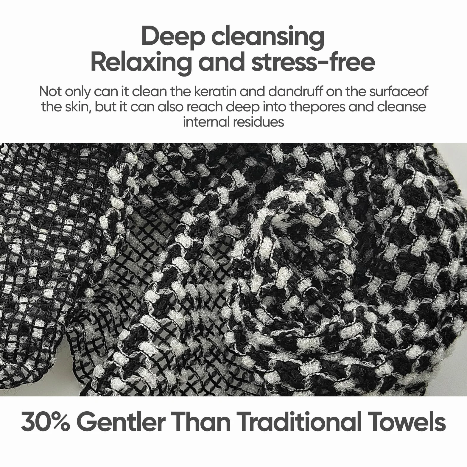3 pcs japanese exfoliating shower towel | exfoliating towel, Extra-Long | Suitable for Sensitive and Rough Skin