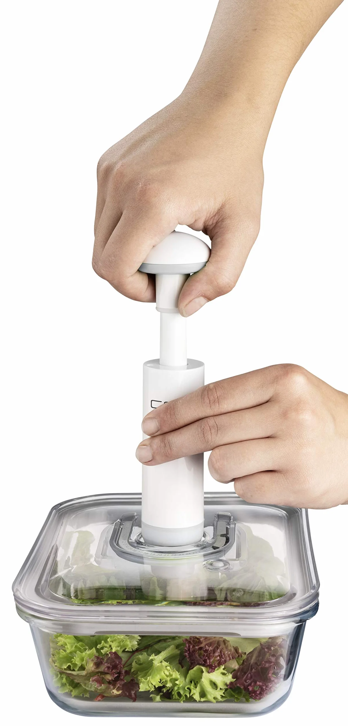 Caso Vacuboxxen Zestaw do Zamykania Próżniowego, Plastik, Biały, 18,5 cm