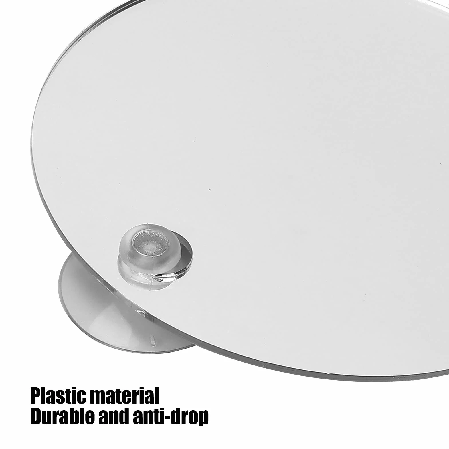 Nietłukące się Okrągłe Lustro, Przeciwmgielne Lustro Prysznicowe, łatwa Instalacja, Trwałe, łazienka/prysznic, Plastik