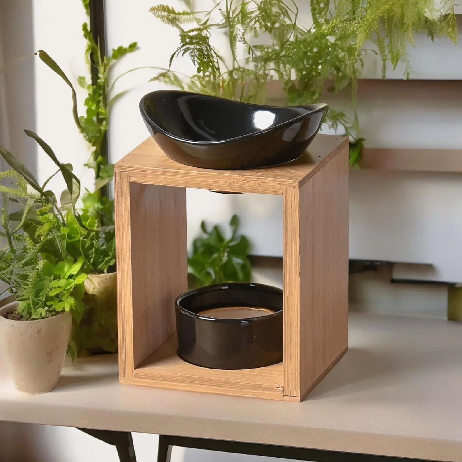 Zen'Arôme - Naturéa Kalos Palnik Perfumy - Palnik olejków eterycznych, zapach topnienia, kwadrat wosku zapachowego - Miękkie ciepło - Aromaterapia - Przedmiot dekoracyjny i terapeutyczny
