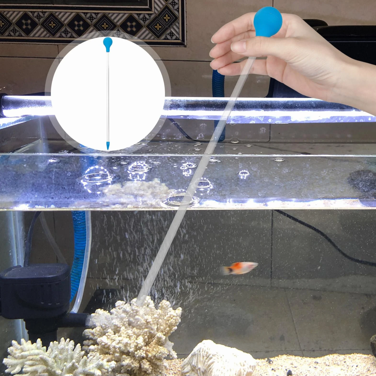 BESPORTBLE 2Pcs Coral Feed Tube Rurka Koralowa Akwarium