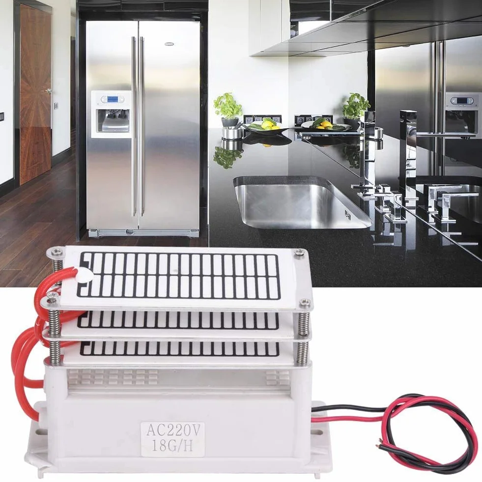 18 g/h tragbarer Ozon-Generator, Ozonisator, Wasserreiniger, Ozon, Formaldehyd, Entfernung AC220/AC110 V, 90 W, optional, 220 V.