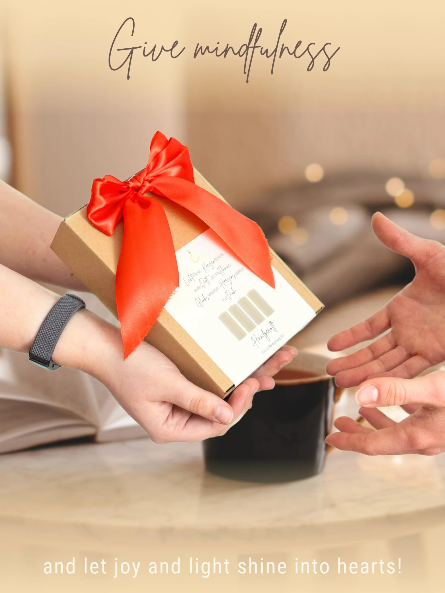 Wachsmann Świece pieńkowe beżowe – 100% wosk pszczeli – Boże Narodzenie i prezent – ręcznie zwijane, Made in Germany – zestaw 4 świec z wosku pszczelego (4 × 10 cm, czas palenia 6 godzin)