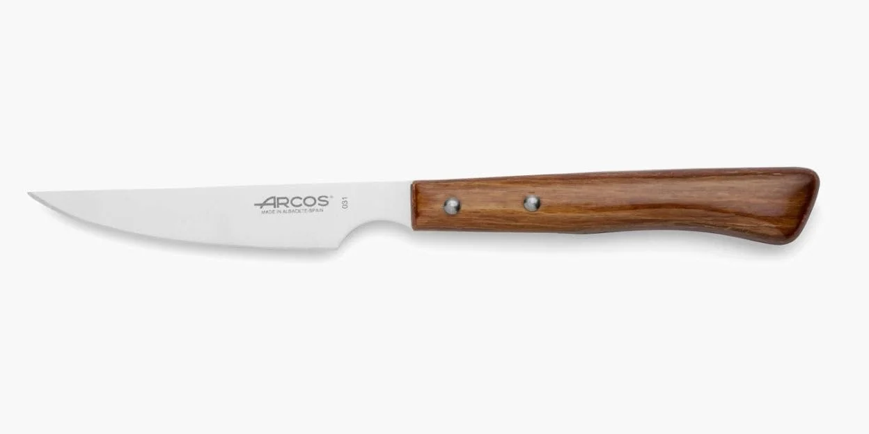 Arcos Table nóż - nóż do steków nóż stołowy nóż stołowy nóż stołowy - ostrze Nitrum stal szlachetna 110 mm - uchwyt ręczny opakowanie drewno kolor brązowy