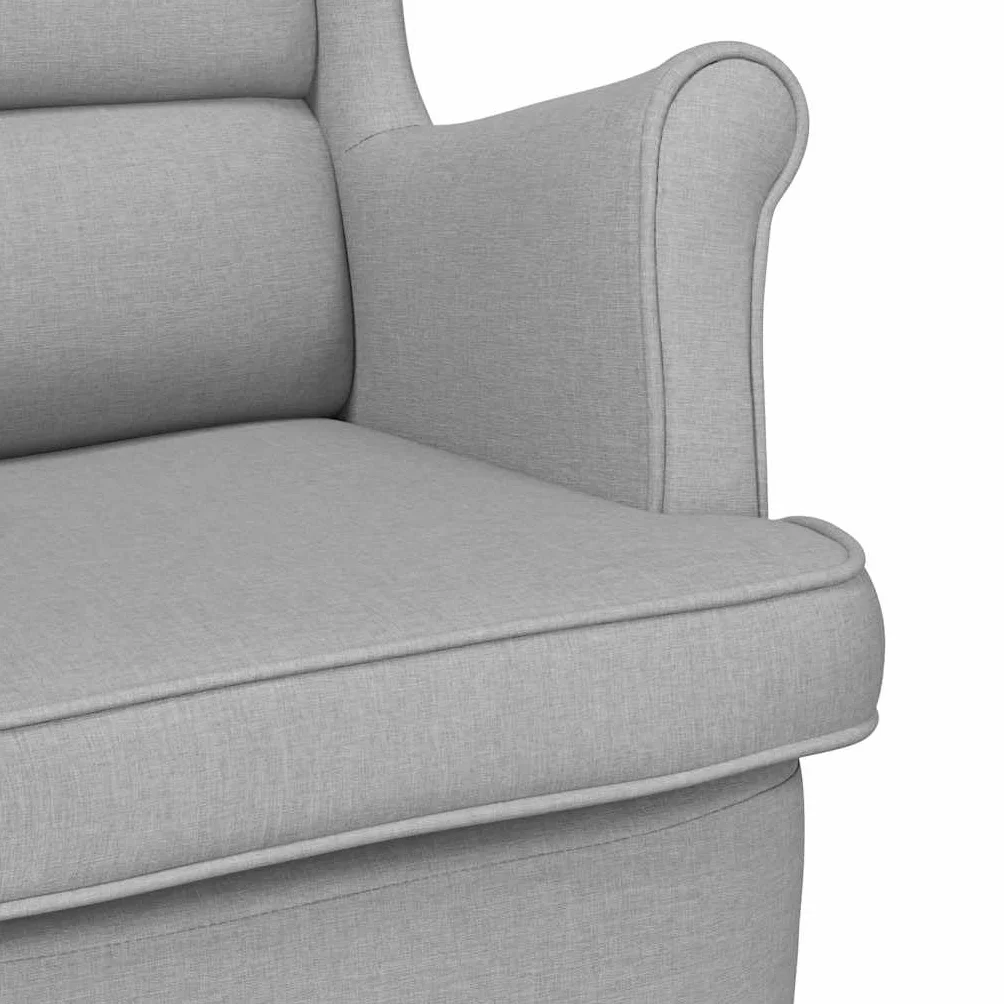 vidaXL Fotel bujany, szary, 74x90x102 cm, tapicerowany tkaniną, krzesło, fotel do salonu, fotel bujany, fotel wypoczynkowy, siedzisko wypoczynkowe