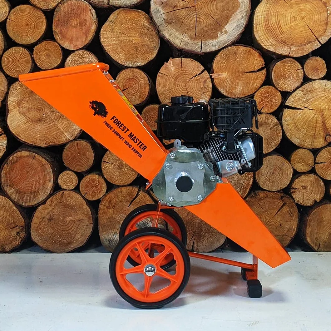 Forest Master Compact FM6DD-MUL 6 KM benzynowa niszczarka do rozdrabniacz do drewna mulczer. Pasuje do wszystkich zielonych odpadów ogrodowych, samodzielnie karmisz drewno wiórów do 50 mm