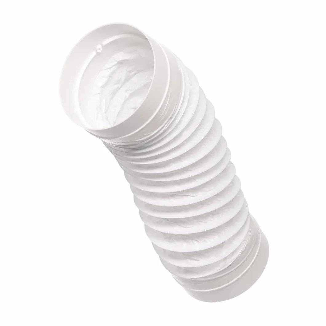 Ø 125 mm 50 cm / 5 cali 20 cali długość biały plastikowy wąż elastyczny PCW - rura kanałowa, kubek, złącze