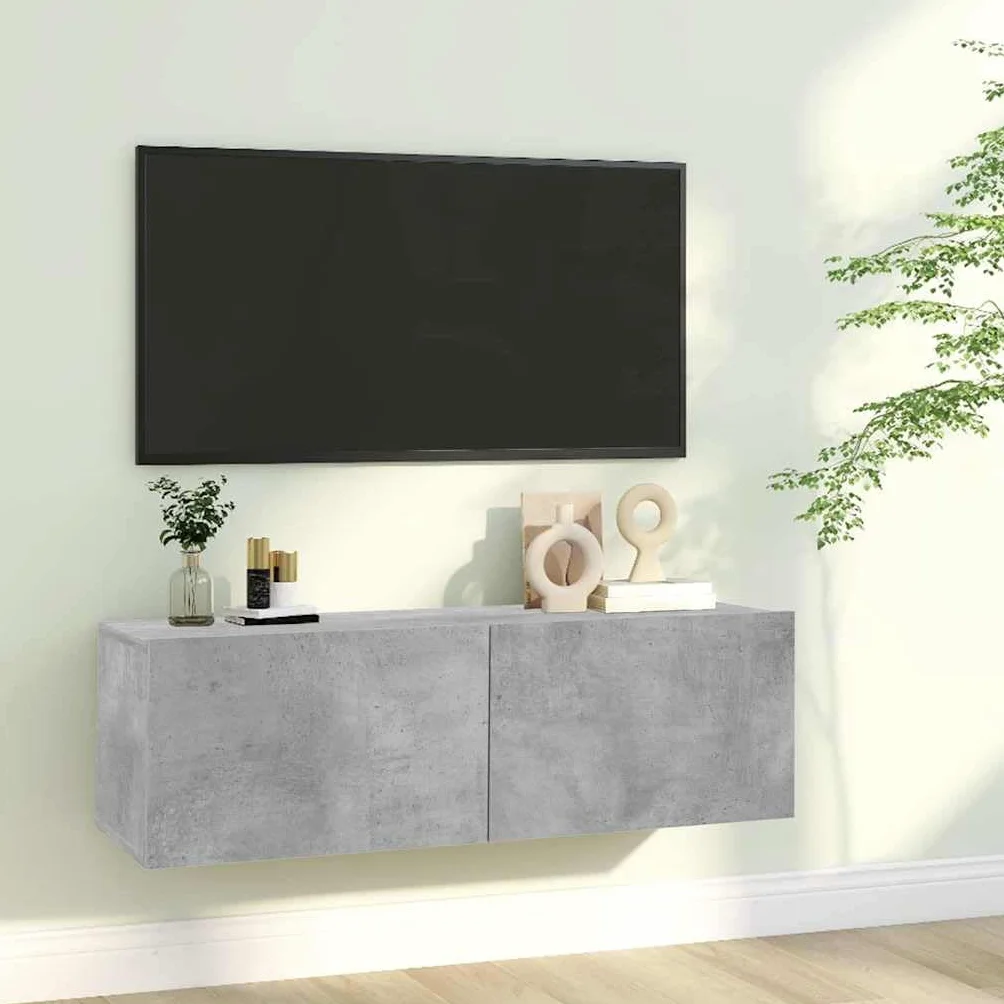 vidaXL Szafka pod TV, szarość betonu, 100x30x30 cm